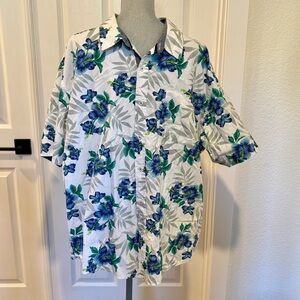 MEN'S RUGBY UNIVERSITY‎ Short Sleeve HAWAIIAN PRINT Shirt 2X Summer Travel Party
